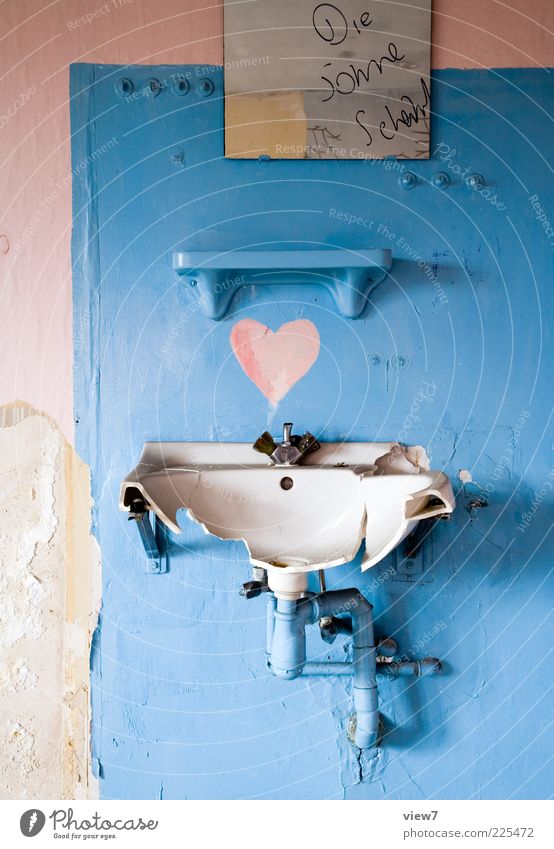lovely Dekoration & Verzierung Spiegel Tapete Bad alt ästhetisch authentisch dreckig einfach Fröhlichkeit modern schön blau rosa geheimnisvoll Vergänglichkeit