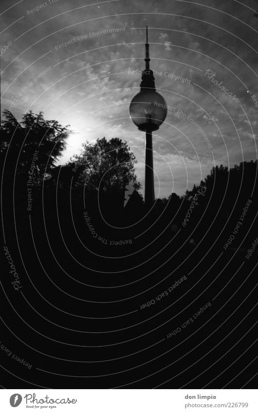 berlin so nah Sommer Himmel Sonnenaufgang Sonnenuntergang Schönes Wetter Baum Park Hamburg Stadtzentrum Turm dunkel groß hoch schwarz Surrealismus