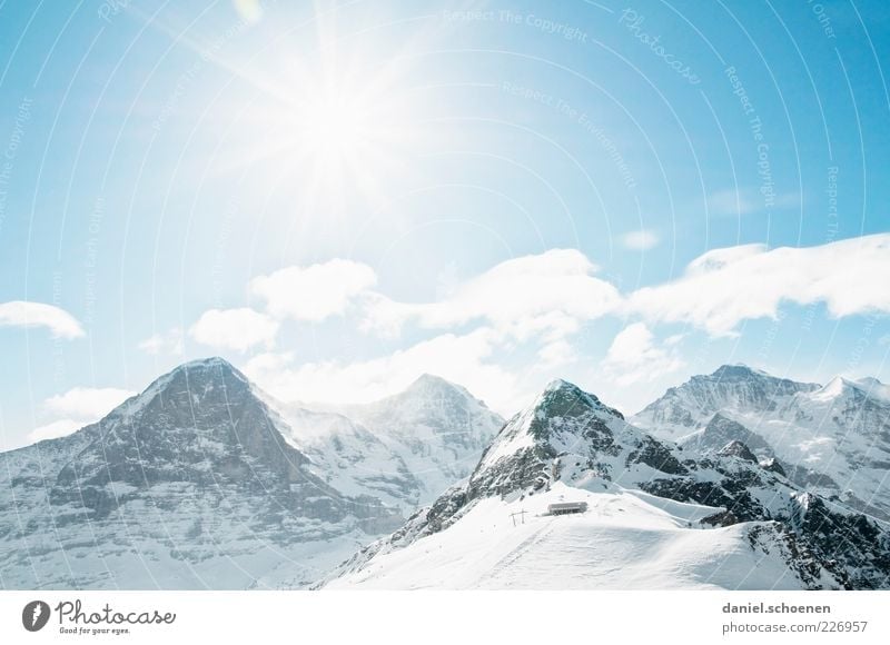 die Aussicht ... Ferien & Urlaub & Reisen Tourismus Ausflug Winter Schnee Winterurlaub Landschaft Himmel Klima Wetter Schönes Wetter Alpen Berge u. Gebirge