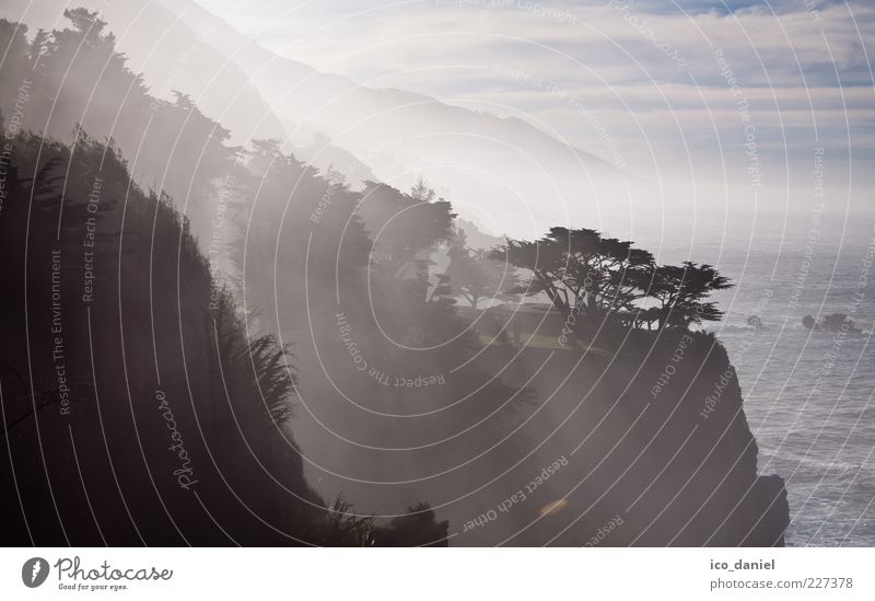 Big Sur - California II Ferien & Urlaub & Reisen Tourismus Ausflug Ferne Freiheit Meer Wellen Natur Landschaft Wasser Himmel Sonnenlicht Schönes Wetter Nebel