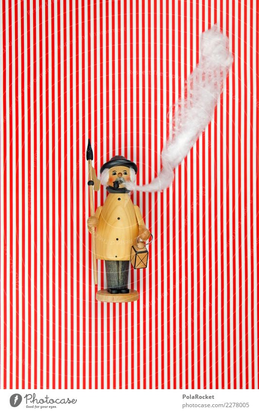 #A# Gestank Mensch rot Feste & Feiern alt Rauchen Räucherstäbchen Handwerk Handwerksmeister rot-weiß Speer Abgas Weihnachten & Advent Tradition schwarz Holz