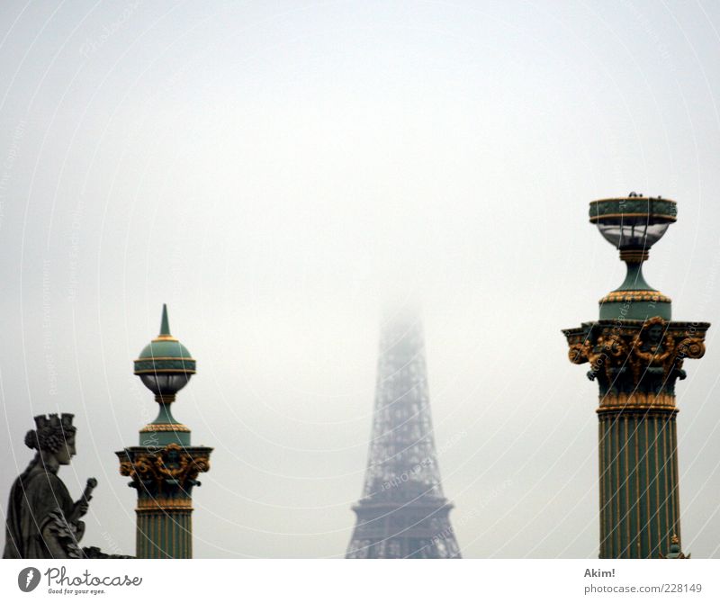 bedeckter "Tour Eiffel"... Kunst Kunstwerk Paris Frankreich Europa Hauptstadt Bauwerk Architektur Sehenswürdigkeit Wahrzeichen Denkmal Tour d'Eiffel alt