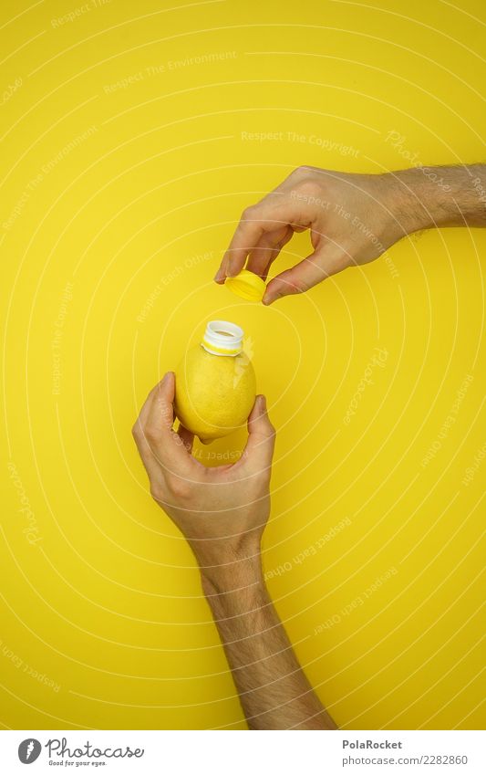 #AS# Direktsaft Lemon Kunst ästhetisch Saft saftig Saftflasche Saftglas frisch Zitrone Gesundheit Gesunde Ernährung natürlich gelb Farbfoto mehrfarbig