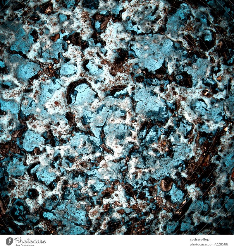 cold brains Stein Wasser kalt blau schwarz weiß ästhetisch Bewegung chaotisch Brandung Meerwasser Farbfoto abstrakt Muster Strukturen & Formen Kontrast