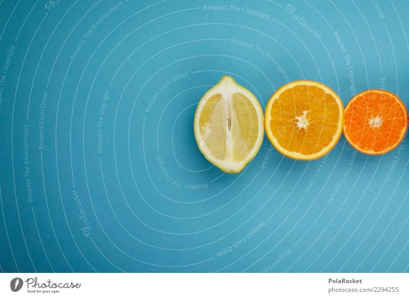 #AS# Gelb-Orange-Rot Kunst ästhetisch blau gelb orange rot Frucht Vitamin vitaminreich Vitamin C Zitrusfrüchte Gesunde Ernährung lecker Farbfoto mehrfarbig