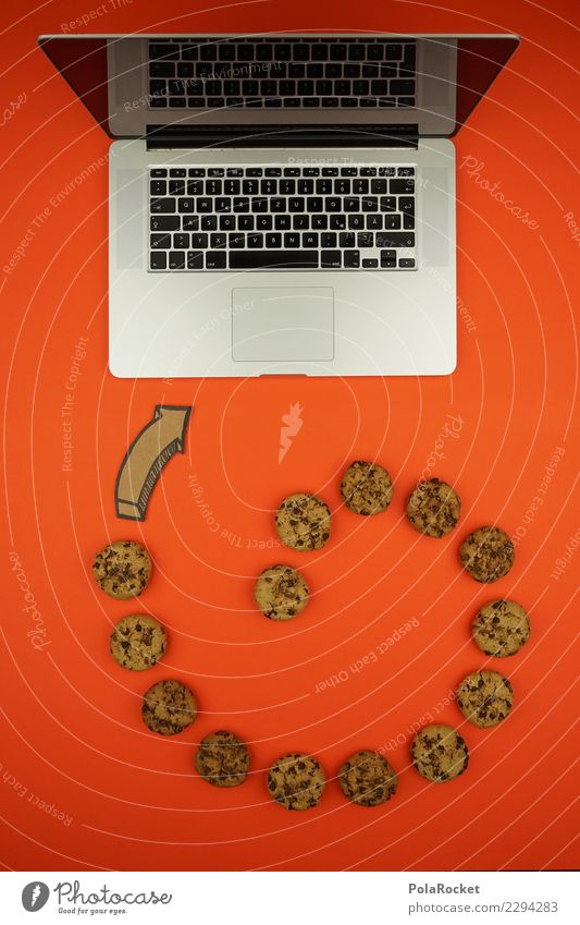 #AS# Cookie Tornado Computer Angst Sorge Kunst ästhetisch Kreativität cookie Keks Virus Angriff angriffslustig Notebook Datenschutz Orange Tastatur