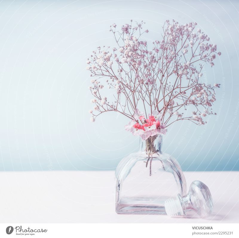 Aromatherapie Raumduft Glas Diffuser mit Blumen Lifestyle Stil Design Erholung Meditation Duft Spa Häusliches Leben Dekoration & Verzierung Pflanze rosa