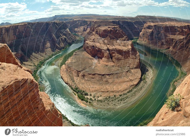 Horse Shoe Bend Colorado Page Arizona Schlucht Weitwinkel Montage Landschaft USA