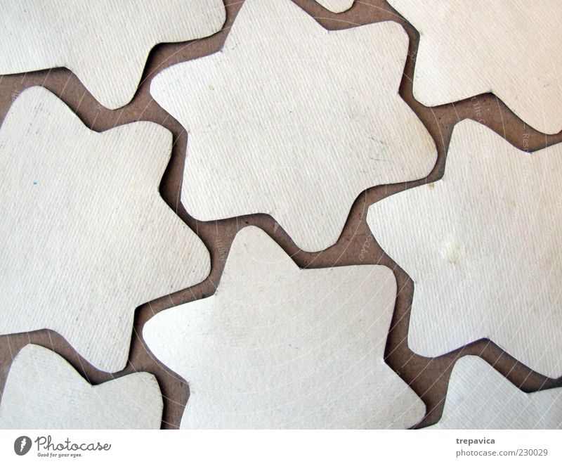 sterne Stern Papier Zettel Dekoration & Verzierung Sammlung Zeichen Ornament machen braun weiß Freude Design Kreativität Menschenleer Basteln Stern (Symbol)