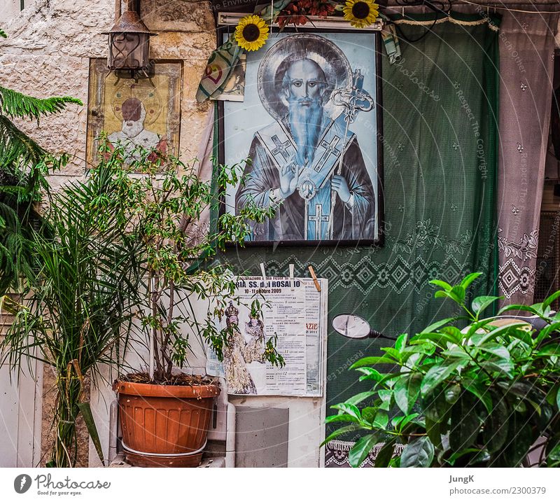 Blick zurück 2 Städtereise Alltagskultur Süditalien Italien Altstadt Haus Mauer Wand Fassade Fenster authentisch einfach retro Hoffnung Glaube Sehnsucht