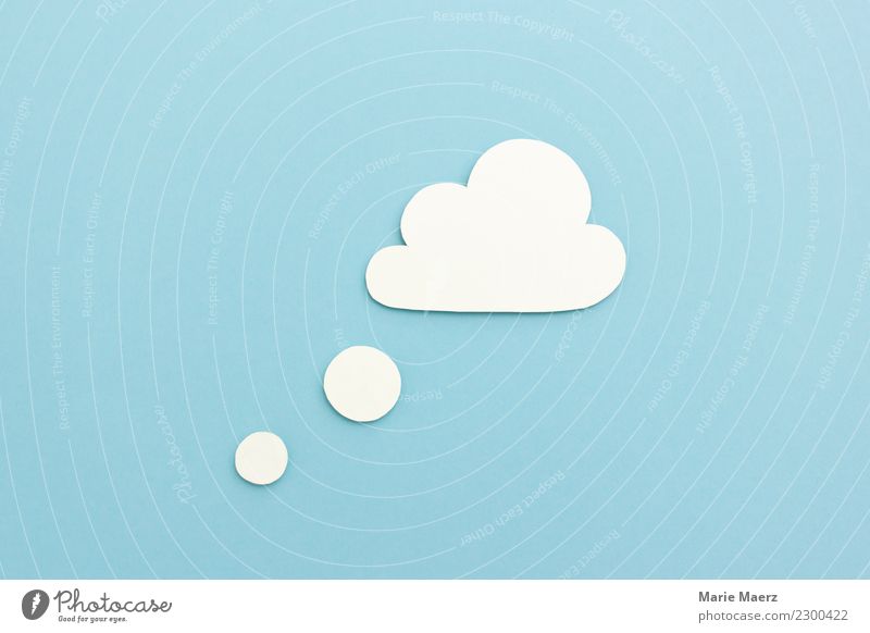 Träumen von... | Weiße Papierwolke aus Papier Glück Erholung Wolken schlafen träumen ästhetisch Unendlichkeit positiv weich blau weiß Vorfreude Optimismus