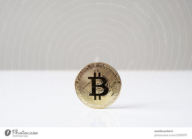 Bitcoin Münze Wirtschaft Handel Kapitalwirtschaft Börse Business Informationstechnologie Internet trendy Kryptowährung Medienrummel Hintergrundbild