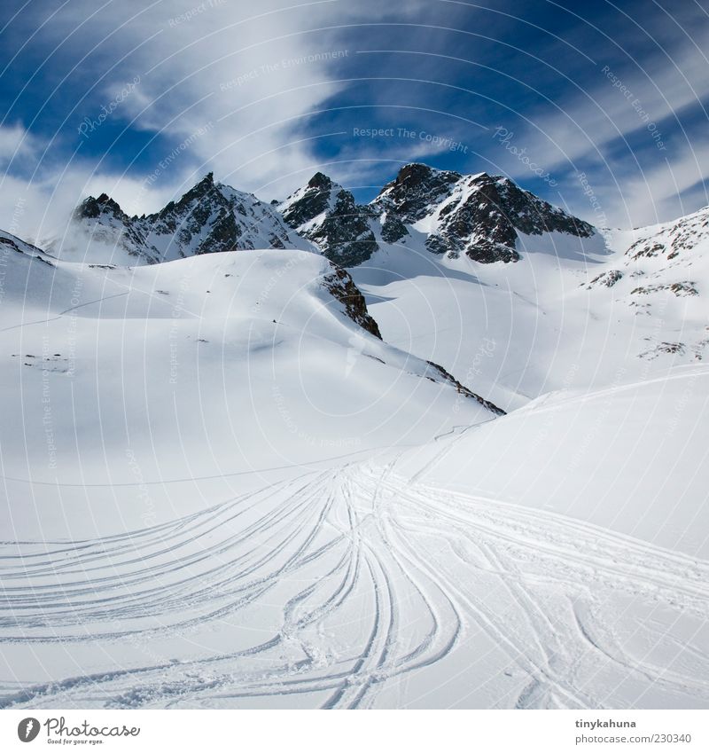 Skitour Ferien & Urlaub & Reisen Freiheit Winter Schnee Winterurlaub Berge u. Gebirge Landschaft Schönes Wetter Alpen Albula-Alpen Schneebedeckte Gipfel groß