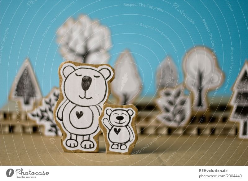 pappland - bären Tier Wald Bär Teddybär niedlich Landschaft Kreativität Karton Comicfigur Idee Mutter Kind Freundschaft Umwelt Familie & Verwandtschaft