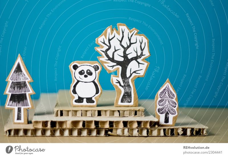 Pappland | Panda Umwelt Natur Landschaft Himmel Wald Tier Wildtier Bär 1 Lächeln stehen außergewöhnlich Freundlichkeit Fröhlichkeit Glück Zufriedenheit Idee