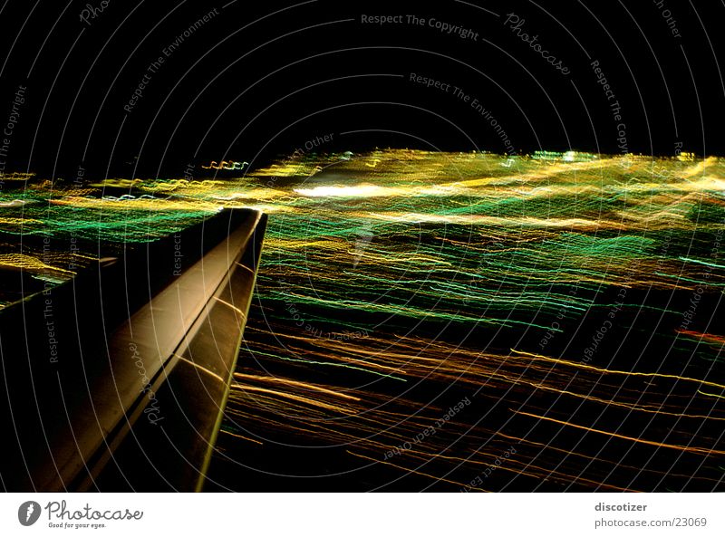 FLYING_VEGAS Flugzeug mehrfarbig Geschwindigkeit Langzeitbelichtung Licht
