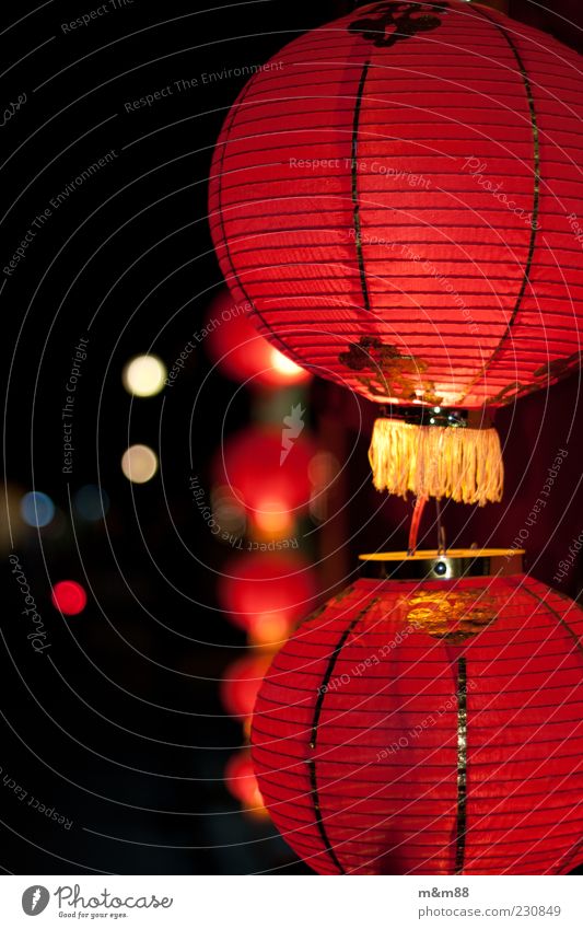 Red Lantern China Asien Dekoration & Verzierung Lampion leuchten hell gold rot Stimmung ästhetisch Ferien & Urlaub & Reisen Farbfoto Außenaufnahme Menschenleer