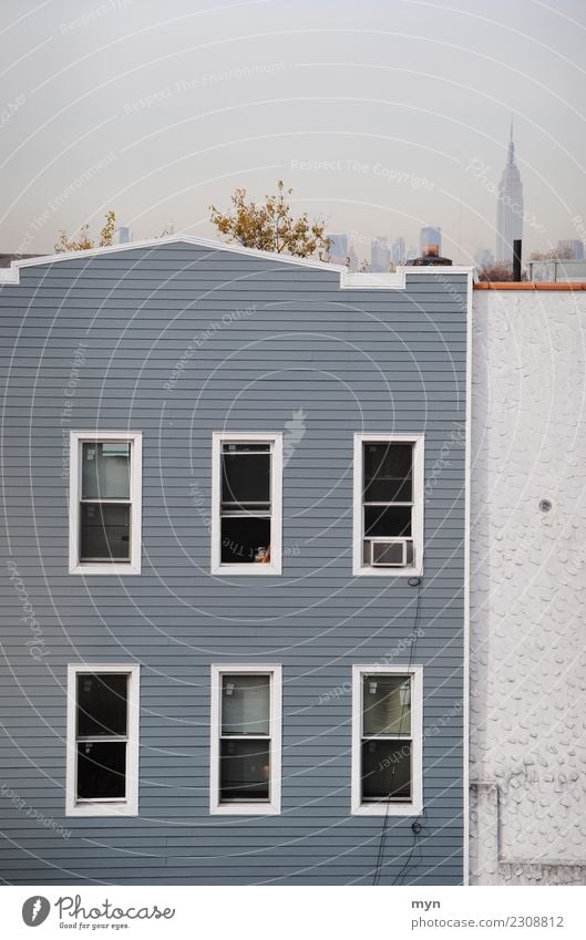 Graue Fassade | Brooklyn NYC Ferien & Urlaub & Reisen Städtereise Häusliches Leben Wohnung Haus Himmel New York City USA Stadt Stadtzentrum Stadtrand Skyline