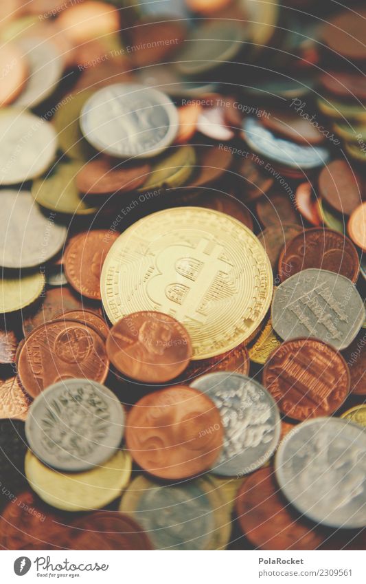 #A# Bitcoin im Münzhaufen Kunst Kunstwerk ästhetisch Kryptowährung Geld Geldmünzen Geldgeschenk Geldkapital Geldverkehr viele Bargeld vielseitig Streuung