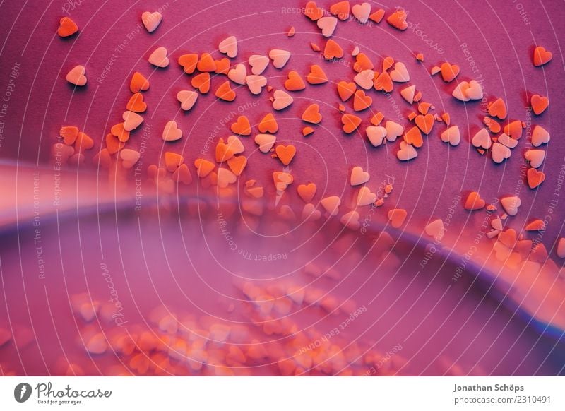 Herzen zum Valentinstag I Freude Dekoration & Verzierung Papier Liebe Erotik violett rosa Gefühle Frühlingsgefühle Termin & Datum Verabredung Hintergrundbild