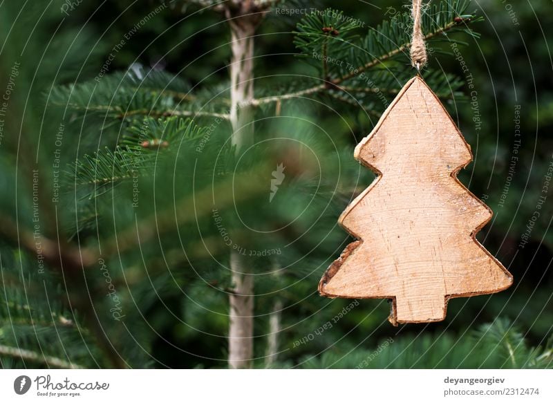 Weihnachts-Tannenform Winter Dekoration & Verzierung Tisch Feste & Feiern Weihnachten & Advent Baum Holz Ornament neu grün weiß Tradition Feiertag Jahr