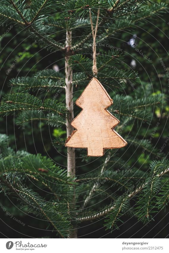 Weihnachts-Tannenform Winter Dekoration & Verzierung Tisch Feste & Feiern Weihnachten & Advent Baum Holz Ornament neu grün weiß Tradition Feiertag Jahr