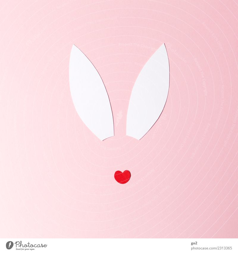 Frohe Ostern Basteln Tier Hase & Kaninchen Ohr Zeichen Herz Fröhlichkeit lustig niedlich Klischee Gefühle Vorfreude Tierliebe Kreativität Farbfoto Innenaufnahme