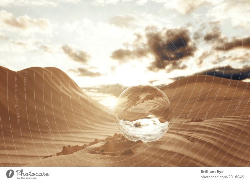 Sahara rundschauen Ferien & Urlaub & Reisen Sommer Natur Landschaft Sand Wüste Glas Kugel exotisch Unendlichkeit Beginn Zufriedenheit Bewegung Energie entdecken