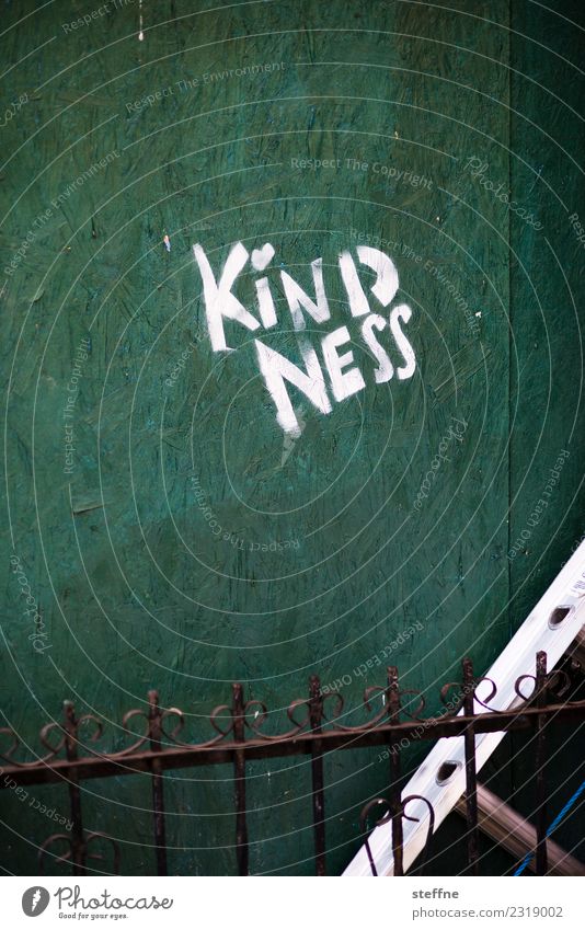 kindness graffiti auf wand Schilder & Markierungen Graffiti Freundlichkeit New York City Farbfoto Außenaufnahme Menschenleer Textfreiraum oben