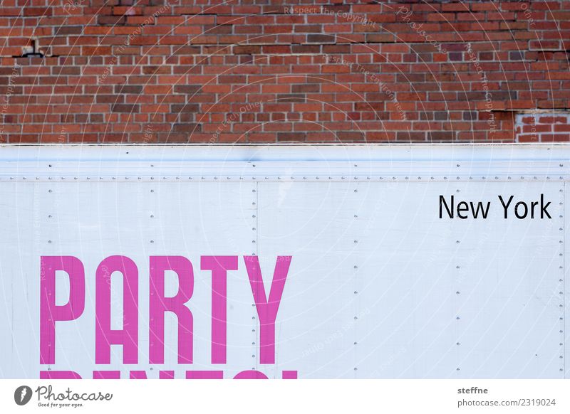 Feierei! Freude Stadt New York City williamsburg Brooklyn Party Feste & Feiern Einladung Handzettel Partystimmung Partyservice Farbfoto mehrfarbig Außenaufnahme