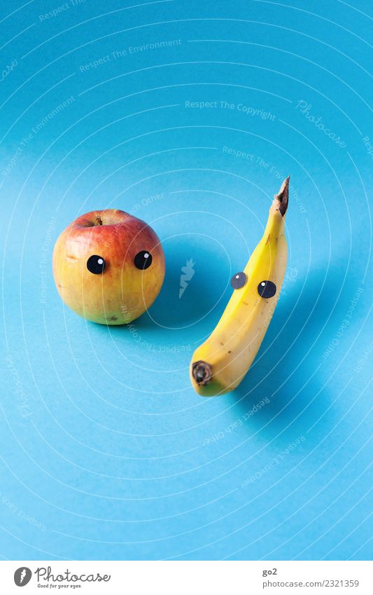 Da machste Augen Lebensmittel Frucht Apfel Banane Ernährung Essen Frühstück Bioprodukte Vegetarische Ernährung Diät Fasten Gesundheit Gesunde Ernährung