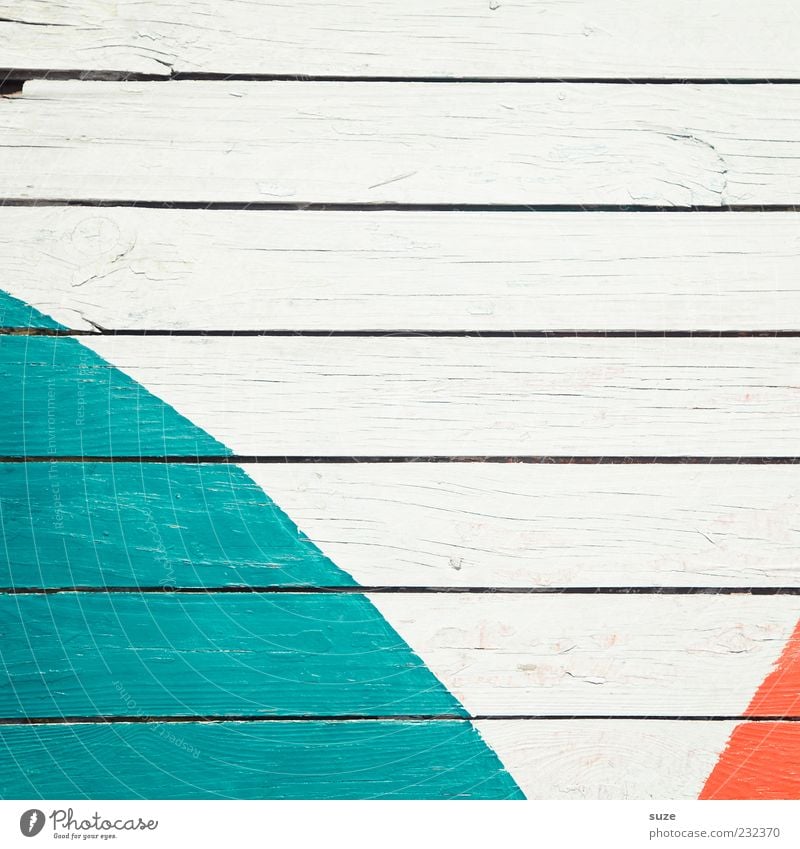 Farbbogen Mauer Wand Fassade Holz Zeichen Linie Streifen trocken weiß Farbe Verfall Vergänglichkeit Zaun Holzbrett Bogen orange Hintergrundbild türkis Holzwand