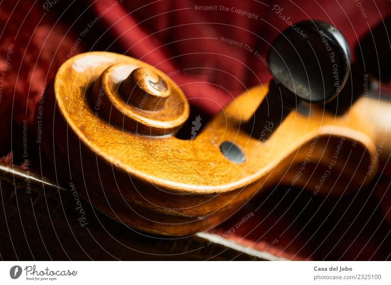 alte Geige im schönen Koffer Kunst Musik Bühne Backstage Holz Leder lernen authentisch rund braun mehrfarbig orange rot schwarz Gefühle Stimmung Warmherzigkeit