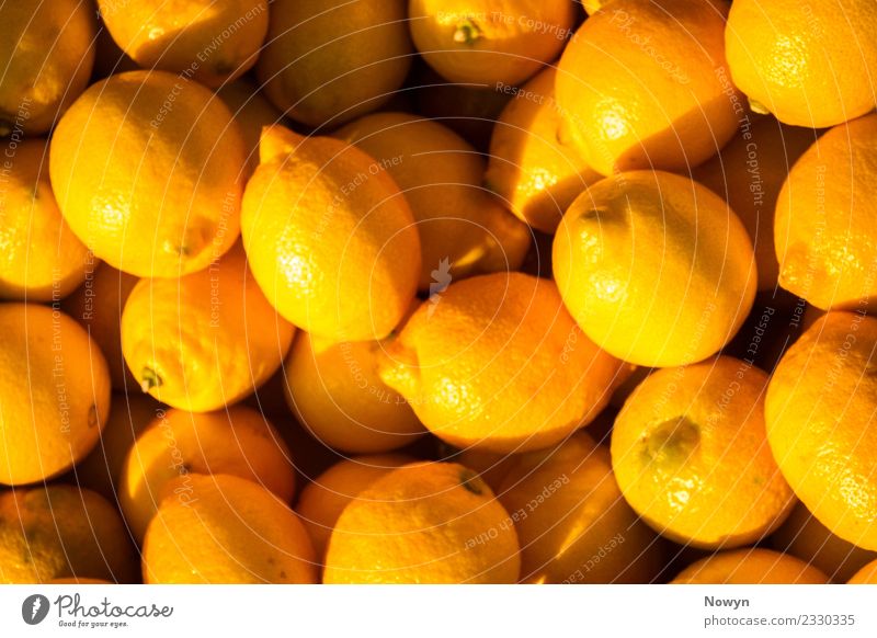 Frische gesunde Zitronen Lebensmittel Frucht Ernährung Essen gelb gold Farbfoto mehrfarbig Blick nach unten