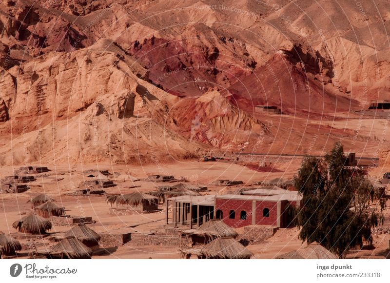 Roter Sand am Roten Meer Ferien & Urlaub & Reisen Tourismus Camping Umwelt Natur Landschaft Felsen Berge u. Gebirge Wüste Dahab Sinai-Berg Sinai-Halbinsel