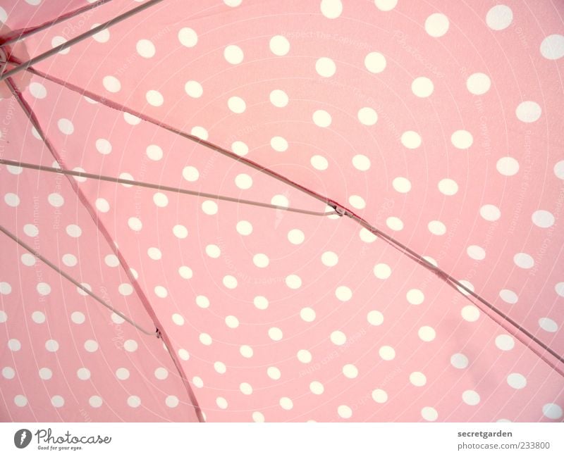 pünkt.licht.keit. rosa weiß ästhetisch Punkt Punktmuster Sonnenschirm Sommer sommerlich Sommertag Farbfoto mehrfarbig Nahaufnahme Menschenleer