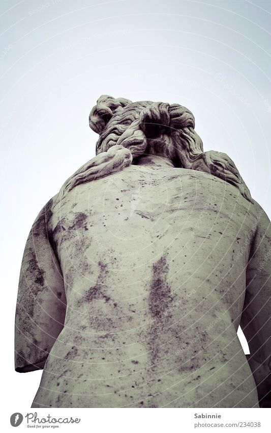 Ein schöner Rücken kann auch entzücken feminin 1 Mensch Kunst Kunstwerk Skulptur Statue Stuttgart Haare & Frisuren Stein alt blau grau gebeugt Rückansicht Rom