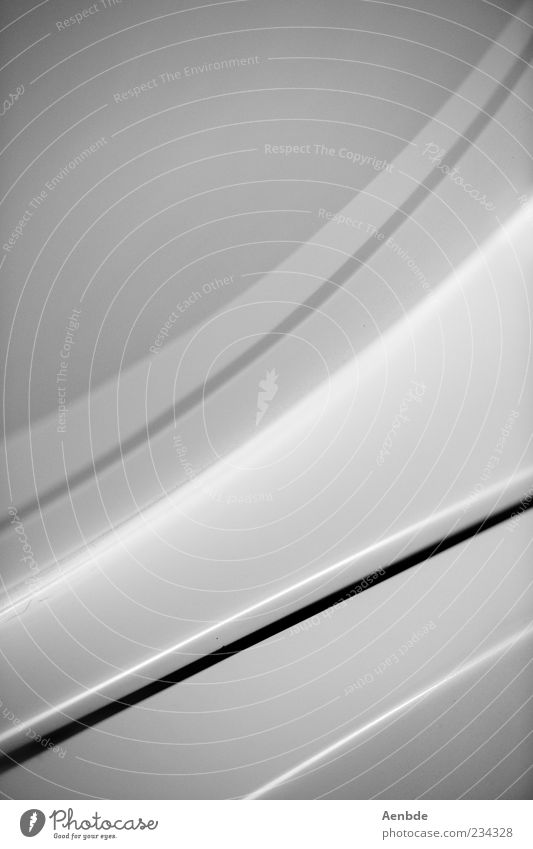 abstract Metall Linie Lack abstrakt Dynamik Reflexion & Spiegelung Schwarzweißfoto Innenaufnahme Kunstlicht Formation Nahaufnahme Detailaufnahme grau