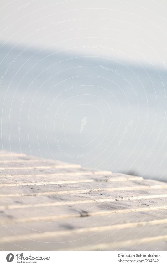 Wassersteg Himmel Holz Wege & Pfade Steg Horizont Farbfoto Außenaufnahme Makroaufnahme Menschenleer Tag Licht Unschärfe Schwache Tiefenschärfe Meer Textfreiraum