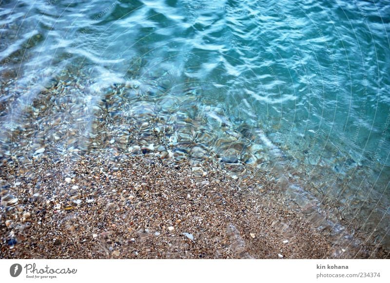tränen Wasser Sehnsucht See Seeufer Meer Menschenleer Strand Reflexion & Spiegelung Wasseroberfläche Wellen Wasserspiegelung Boden Textfreiraum unten