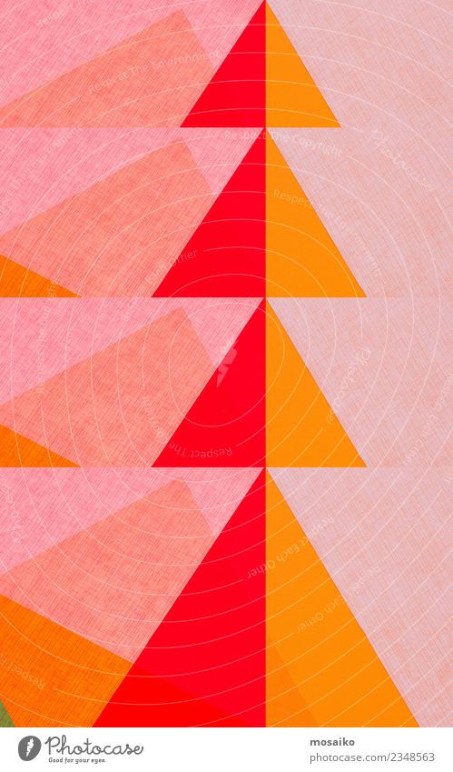 Geometrische Formen - Dreiecke - rot und orange Lifestyle elegant Stil Design Freude Kindererziehung Bildung Kunst Papier ästhetisch Zufriedenheit Stress bizarr