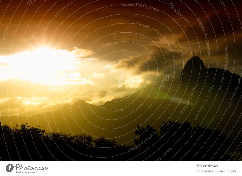 Sonnenuntergang in Rio de Janeiro - Sunset in Rio de Janeiro Ferien & Urlaub & Reisen Tourismus Ausflug Ferne Wolken Sonnenaufgang Sonnenlicht Schönes Wetter