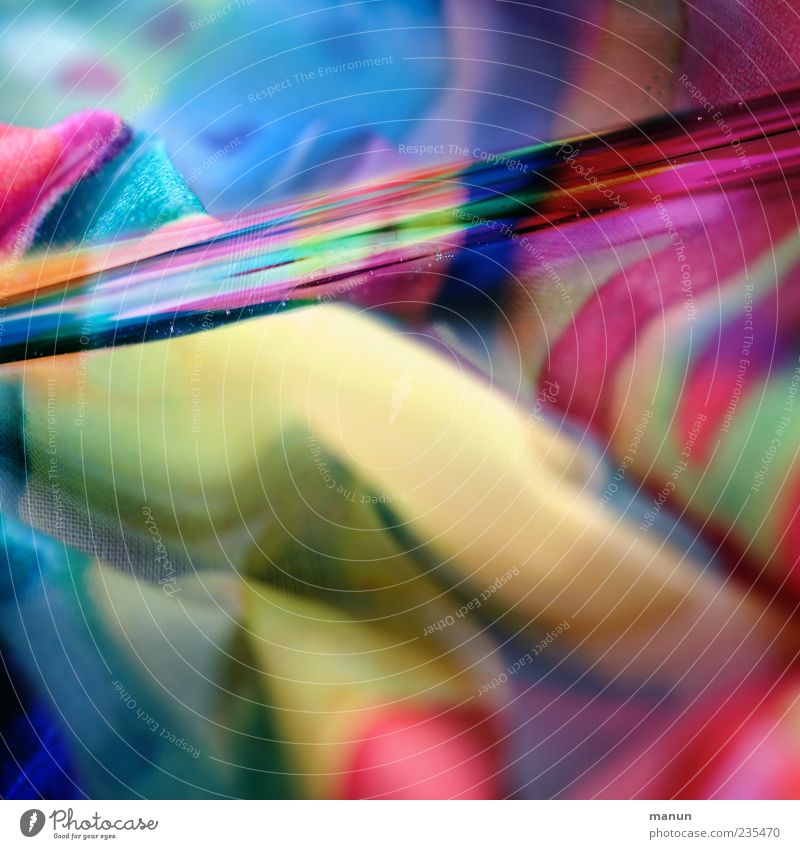 Wasserstoff Stoff Stoffmuster Glas Linie nass mehrfarbig bizarr Farbe skurril Farbenspiel leuchtende Farben Farbfoto Nahaufnahme abstrakt Muster Menschenleer