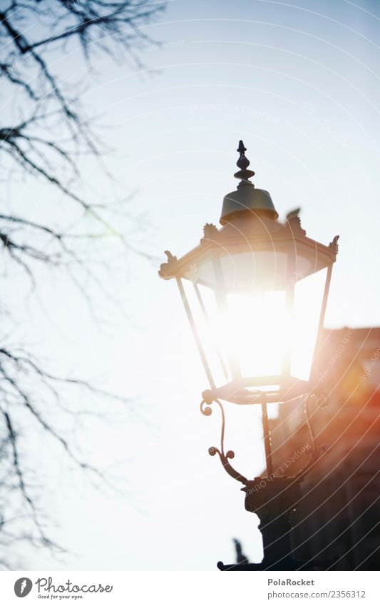 #A# Dresdner Leuchte Kunst ästhetisch Licht Sonnenlicht Lampe Dresden Sachsen Altstadt Laterne Straßenbeleuchtung Farbfoto Gedeckte Farben Außenaufnahme