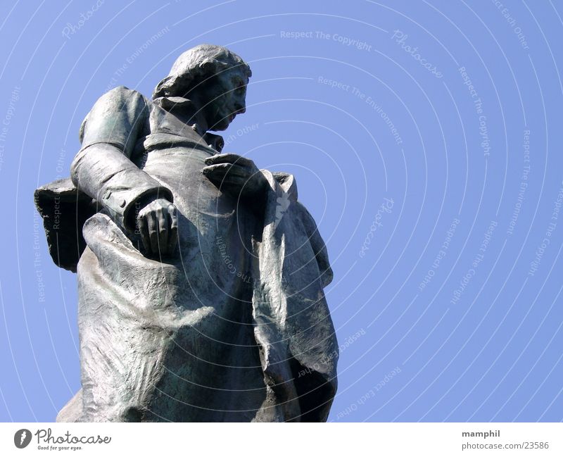 Giuseppe Robecchi Statue Mann Mailand Italien Mensch blau Himmel x