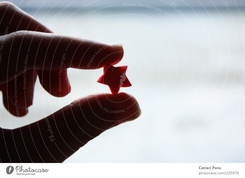 ready for the night sky Hand Finger Stern (Symbol) festhalten außergewöhnlich einzigartig Wunsch Origami Papier zeigen Daumen fertig bezaubernd Farbfoto Tag