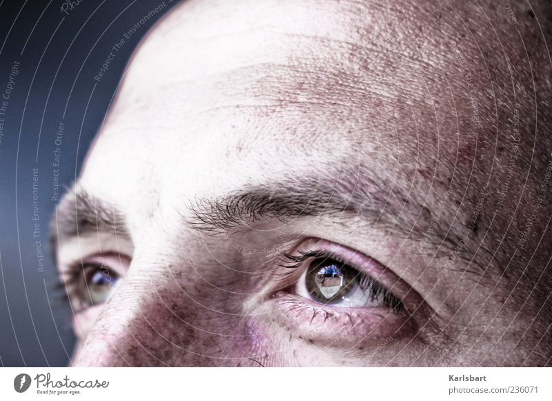sehnsucht. Mensch maskulin Mann Erwachsene Kopf Auge 1 30-45 Jahre Gefühle Verantwortung Wachsamkeit ruhig vernünftig Sehnsucht Einsamkeit Vertrauen