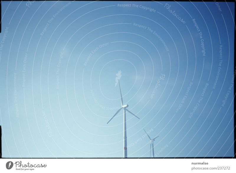 Wind Kraft Energie Technik & Technologie Energiewirtschaft Erneuerbare Energie Windkraftanlage Industrie Umwelt Himmel Schönes Wetter Bewegung drehen nachhaltig