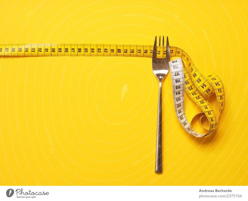 Wunschgewicht durch richtige Ernährung Diät Fasten Gabel Lifestyle Gesundheit Gesunde Ernährung Übergewicht Weihnachten & Advent Herz Fitness gelb