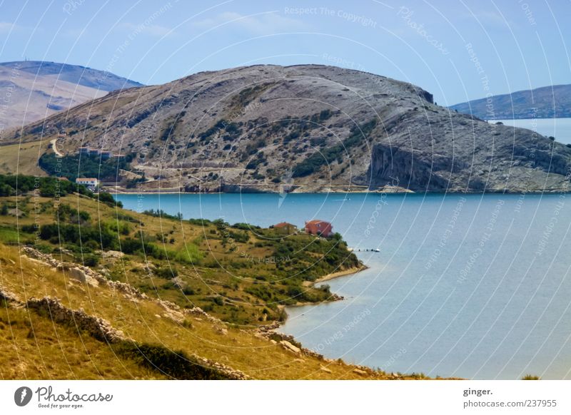 Vorfreude Umwelt Natur Landschaft Wasser Himmel Wolken Sommer Schönes Wetter Berge u. Gebirge Gipfel Küste Meer Stimmung Kroatien Insel Mittelmeer karg steil